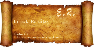 Ernst Renátó névjegykártya